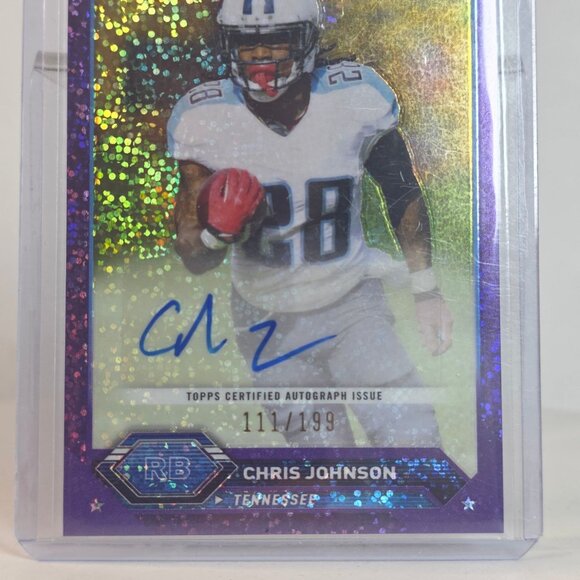 Chris Johnson Topps Chrome Certified Autograph Variation 111/199 Tennessee Titan - Picture 4 of 10